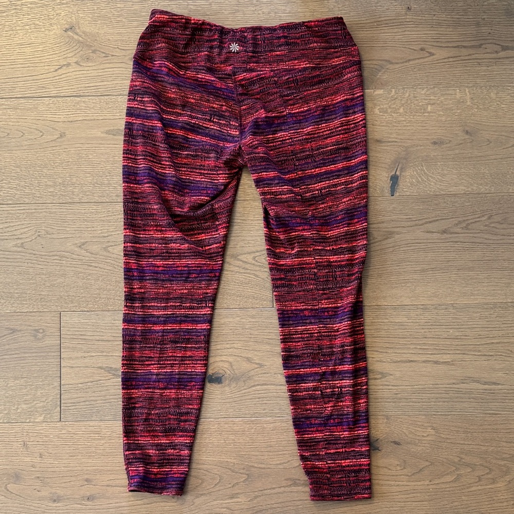 Athleta Striped Leggings - Pink, Orange and Purple - Picture 4 of 4